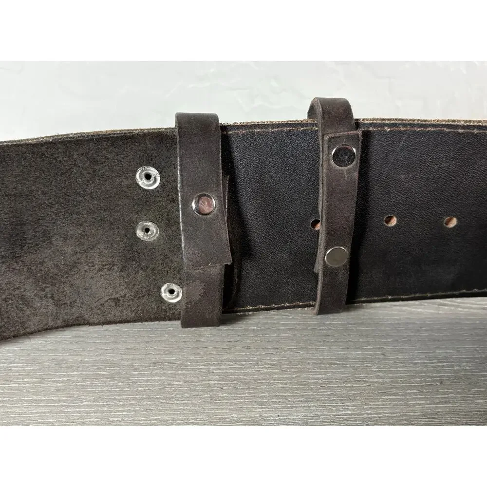 Vintage Mexican Tooled Leather Belt Western‎ Cowboy Cartridge Holster Belt 36”